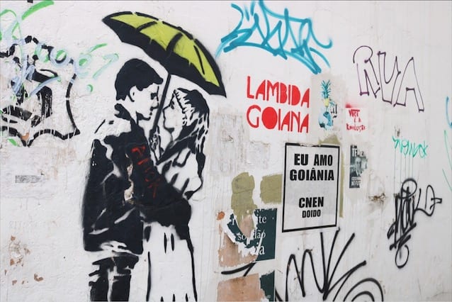 Obra do artista Rustoff em beco acessível pela Avenida Goiás, no Centro de Goiânia