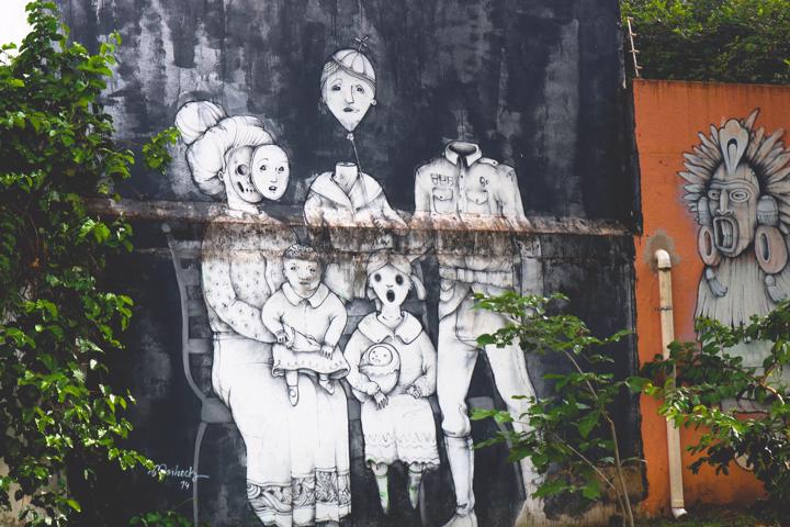 Grafite no Bosque dos Pássaros, no Setor Sul, em Goiânia
