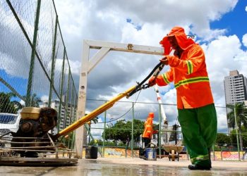 Praça do Avião passa por obras de revitalização
