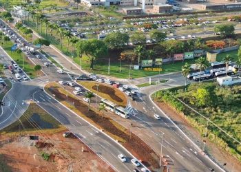 Rotatória do Hugol passa por mudanças para melhorar trânsito na Região Noroeste de Goiânia