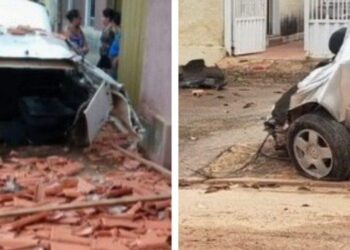 Motorista parte carro ao meio ao desviar de buraco, em Cirilândia