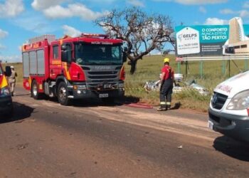 Dois adultos e duas crianças morrem em acidente na GO-174, em Rio Verde