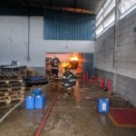 Fábrica de álcool em gel pega fogo, em Aparecida de Goiânia