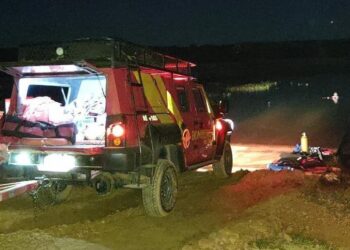 Motorista morre afogado após caminhão cair no Lago Corumbá IV, em Goiás