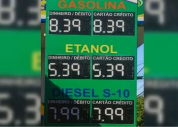 Com novo reajusto, litro da gasolina é encontrado a R$ 8,39, em Goiânia