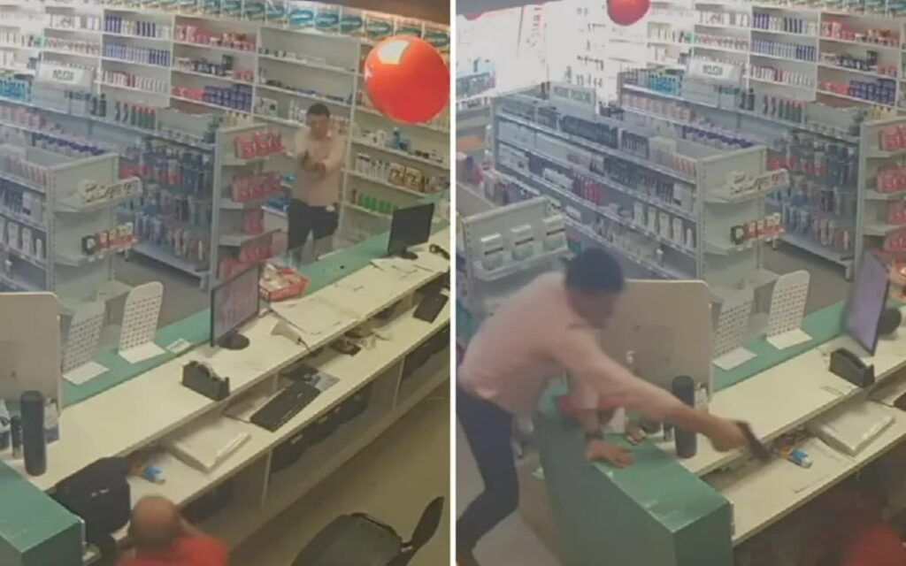 Dono de farmácia é baleado pelo genro dentro do estabelecimento, em Goiânia