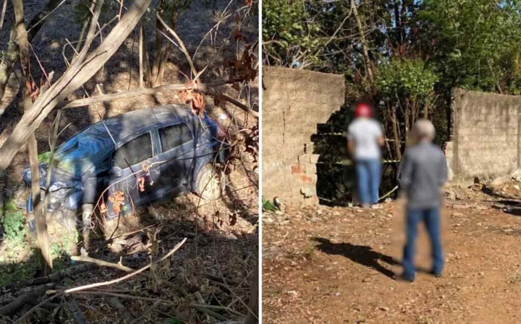 Idoso sem CNH bate em muro e cai em barranco de 10 metros, em Anápolis