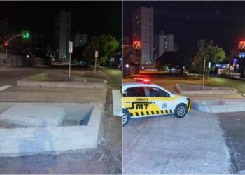 Tráfego no anel interno da Praça Cívica é liberado para ônibus, em Goiânia
