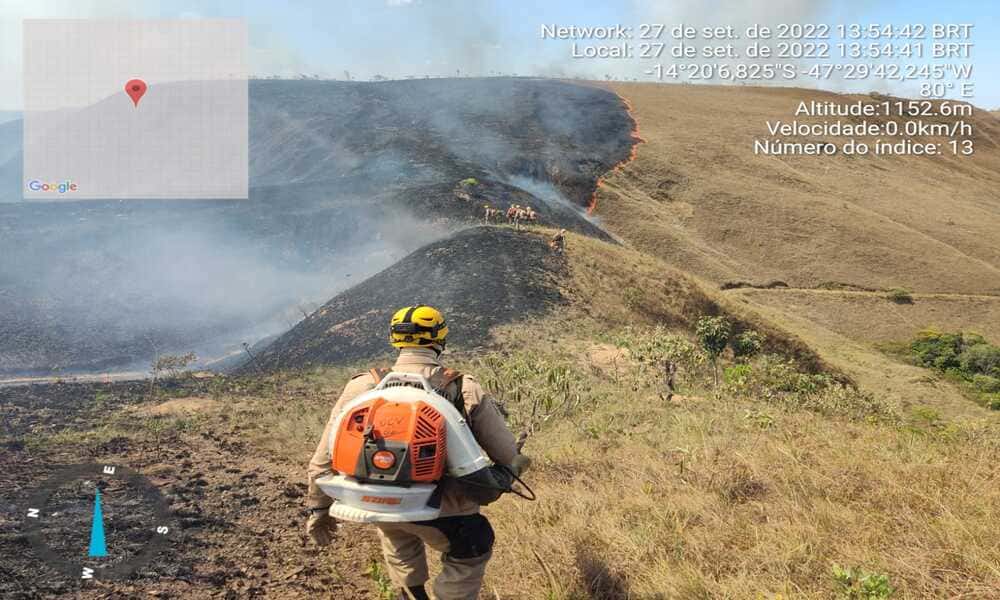 Queda de raios provocam incêndios na Chapada dos Veadeiros