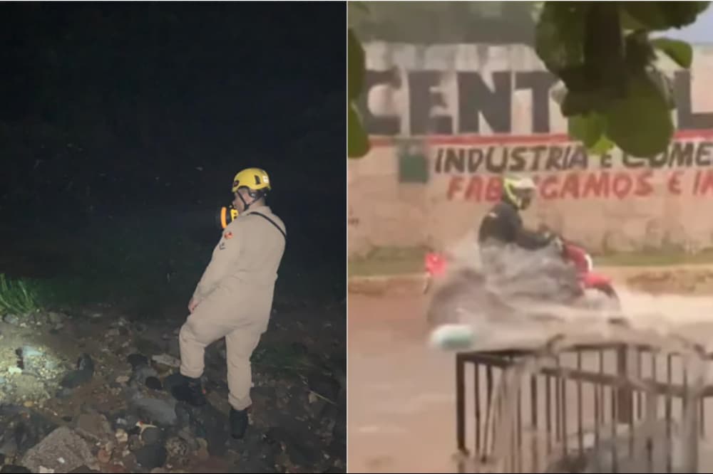 Bombeiros encontram corpo de motociclista arrastado por enxurrada em Goiânia