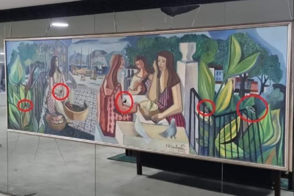 Vândalos destruíram parte de acervo artístico e arquitetônico, em Brasília