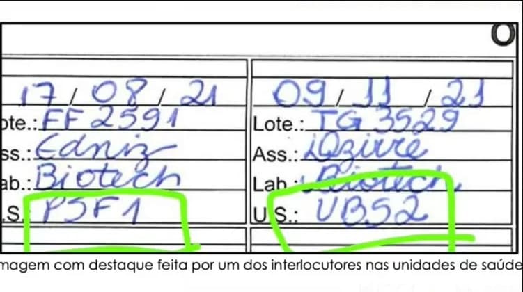 fraudes em cartão de vacina em Cabeceiras
