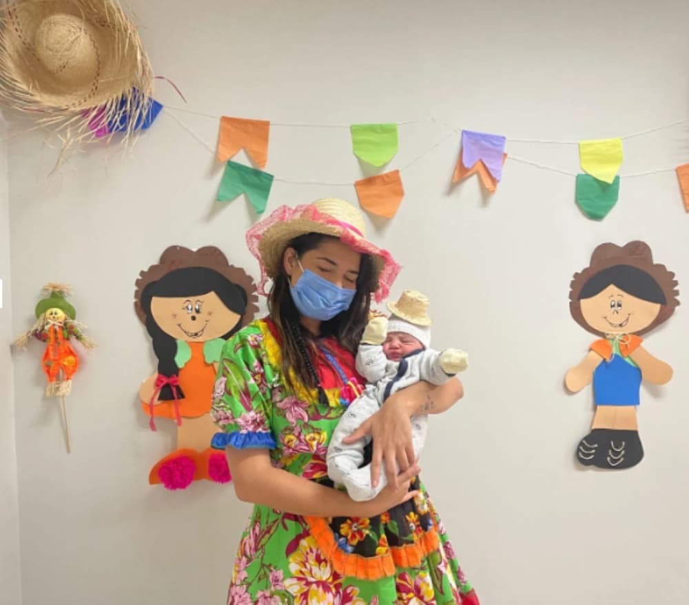 ensaio fotográfico junino com bebês