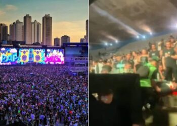 Rampa desaba e deixa cerca de 25 feridos em festival de música em Goiânia