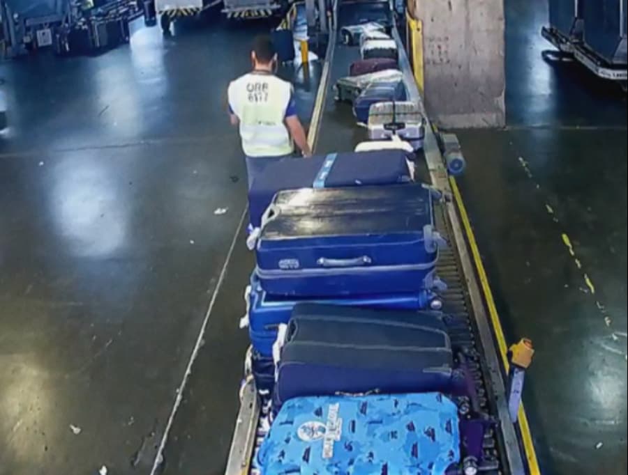 troca de bagagem em aeroporto