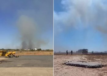 Helicóptero da Marinha cai, mata duas pessoas e deixa outras sete feridas, em Goiás