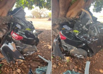 Motorista morre e passageiro fica em estado grave após carro bater em árvore na BR-452