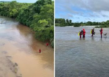 Bombeiros realizam buscas por bebê de 1 ano que desapareceu em rio de Goiás