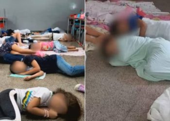 Pais denunciam que crianças estão dormindo no chão em Cmeis de Goiânia