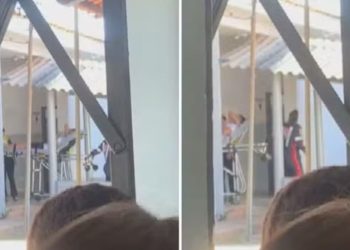 Aluno leva arma para mostrar aos amigos e atinge pé de colega em escola
