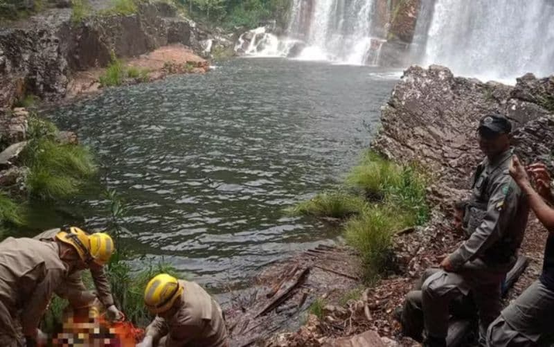Afogamento em cachoeira de Goiás