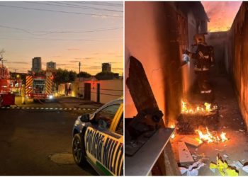 Casal fica em estado grave após incêndio que teria começado em carregador de celular