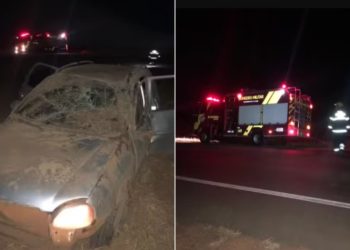 Mulher morre em acidente na GO-010 após motorista bêbado capotar carro