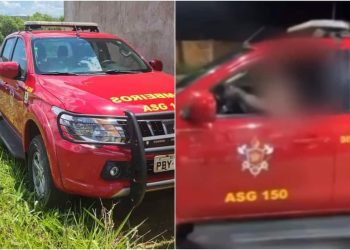 Vídeo: Homem furta viatura do Corpo de Bombeiros e é filmado comemorando com amigos