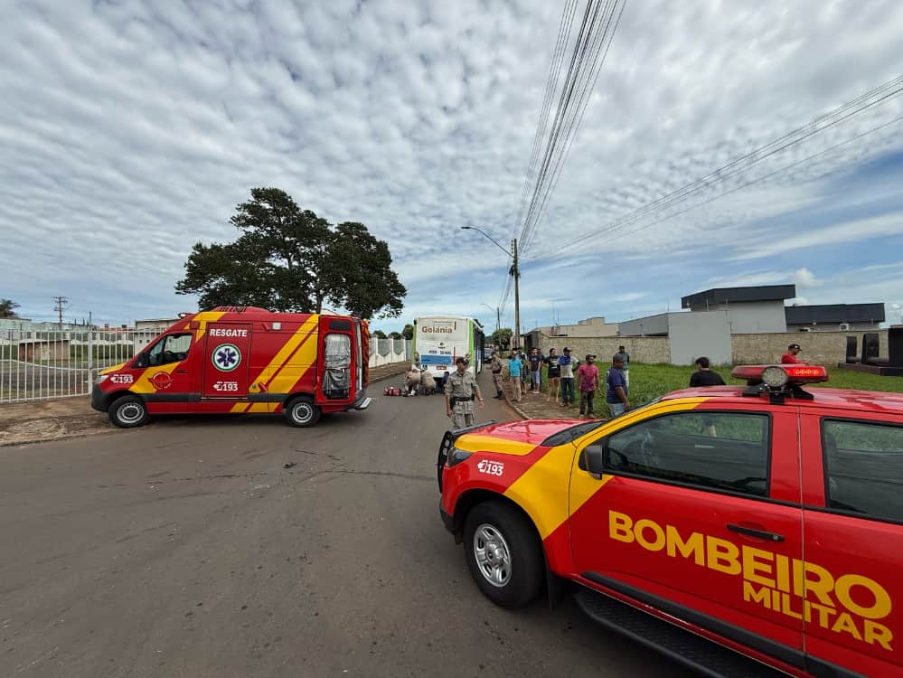 criança atropelada por ônibus