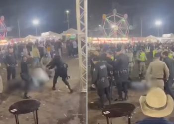 Vídeo: PMs são filmados agredindo jovens durante festa agropecuária em Goiás