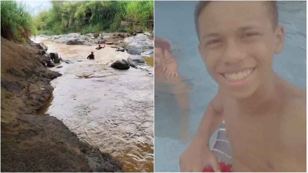 adolescente arrastado por enxurrada