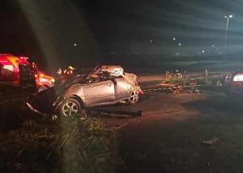 Capotamento na GO-080 deixa dois mortos entre Nerópolis e Petrolina de Goiás