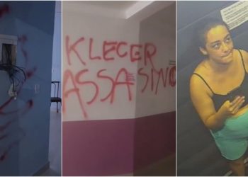 Apartamento de síndico que confessou ter matado corretora é vandalizado