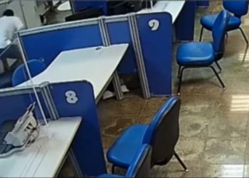 Policial agride servidor de 73 anos dentro de agência do INSS em Goiânia; vídeo