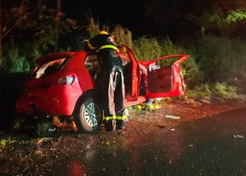 Acidente entre carro e carreta deixa idosos feridos na BR-020, em Formosa