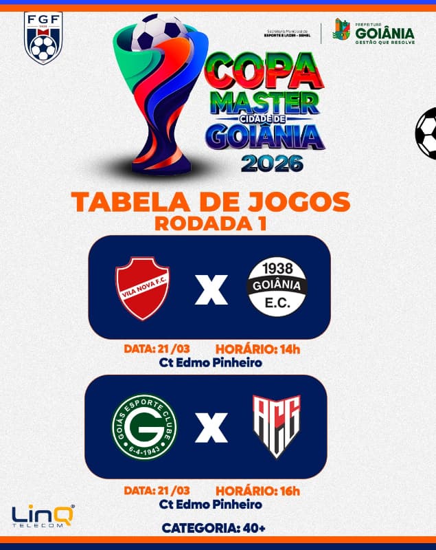 Copa Master Cidade de Goiânia começa sábado (21) com clássicos entre ex-jogadores