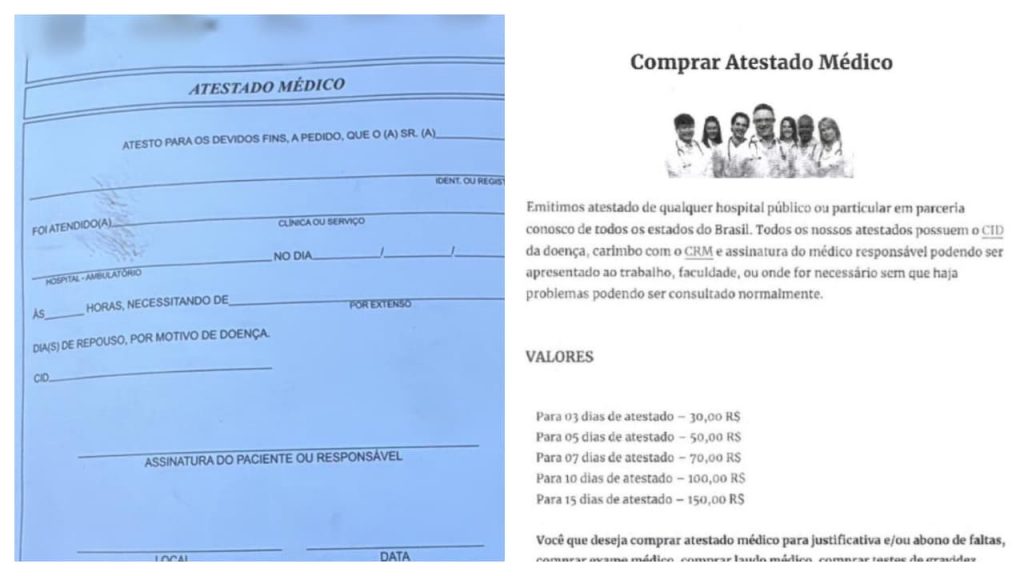 documentos médicos falsificados